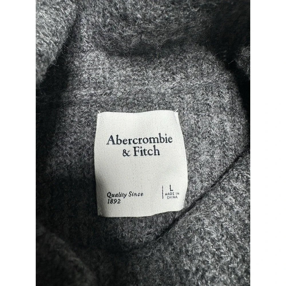 Abercrombie & Fitch NWT TurtleNeck Sweater Dress Womens L Gray‎ Long Sleeve Boho